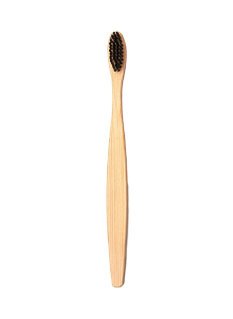 Natural Bamboo Soft Bristles Toothbrush Beige/Black