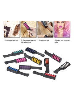 Kalolary 10-Piece Temporary Hair Color Chalk Comb Set Multicolour  - Image 2