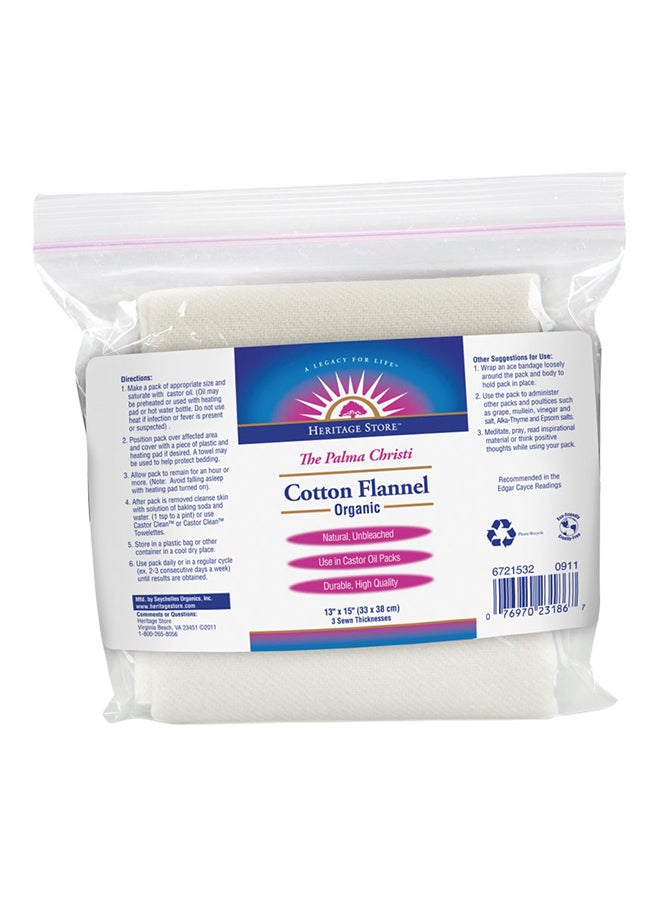 Heritage Store Organic Cotton Flannel White