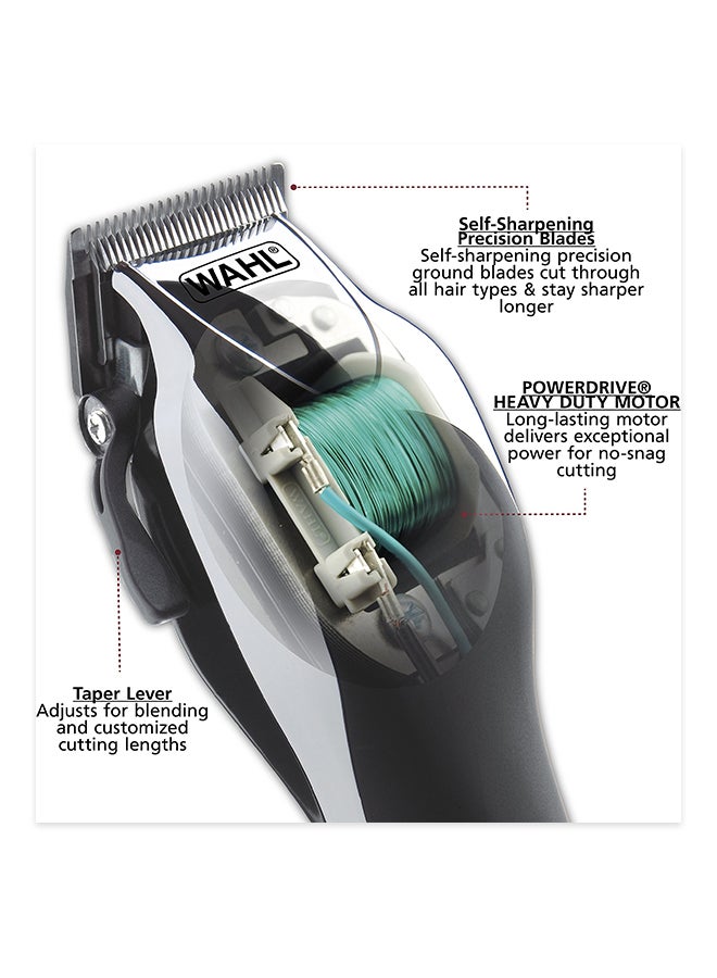 WAHL - Professional Home Barber Clipper Kit Black/Silver - Image 1