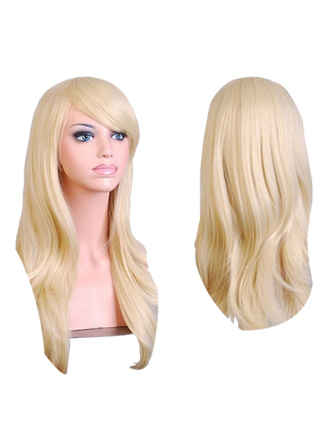 Long Wavy Hair Heat Resistant Cosplay Wig Beige 2.8X0.98X2.9inch - v1580231413/N33725683A_2