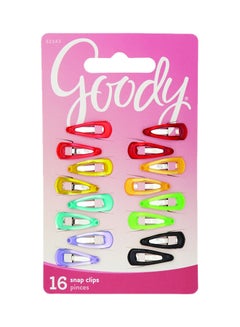 Goody Pack Of 16 Mini Epoxy Contour Clip Multicolour 0.3X4.45X2.7inch  - Image 1