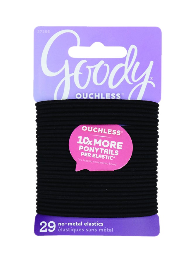 قودي  طقم ربطات شعر مطاطية أوتشليس من 29 قطعة أسود 0.65X4.45X2.7بوصة