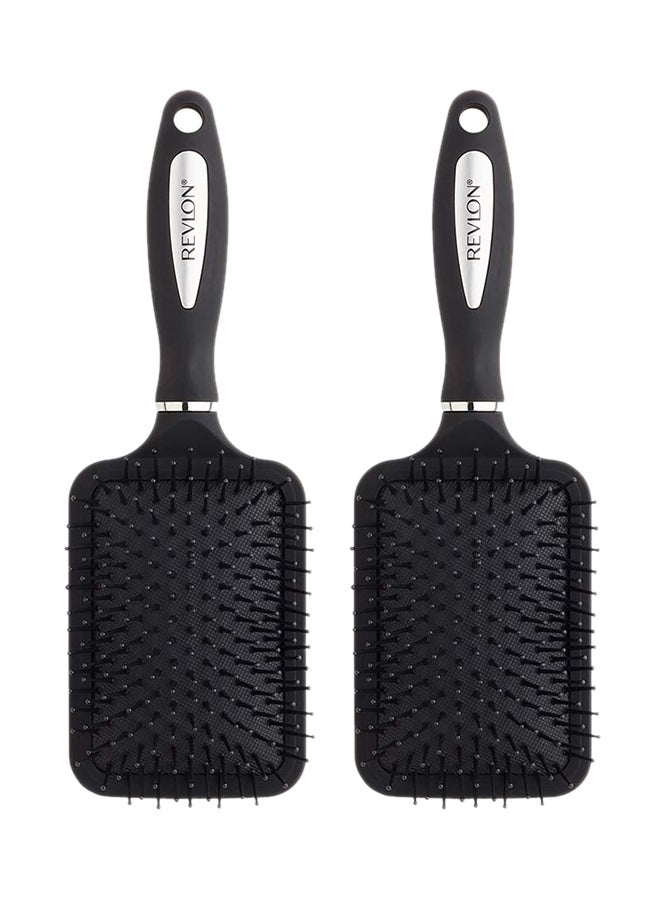 ريفلون فرشاة الشعر العريضة سوفت تاتش - قطعتان أسود 9.74x7.22x1.61بوصة - Image 2