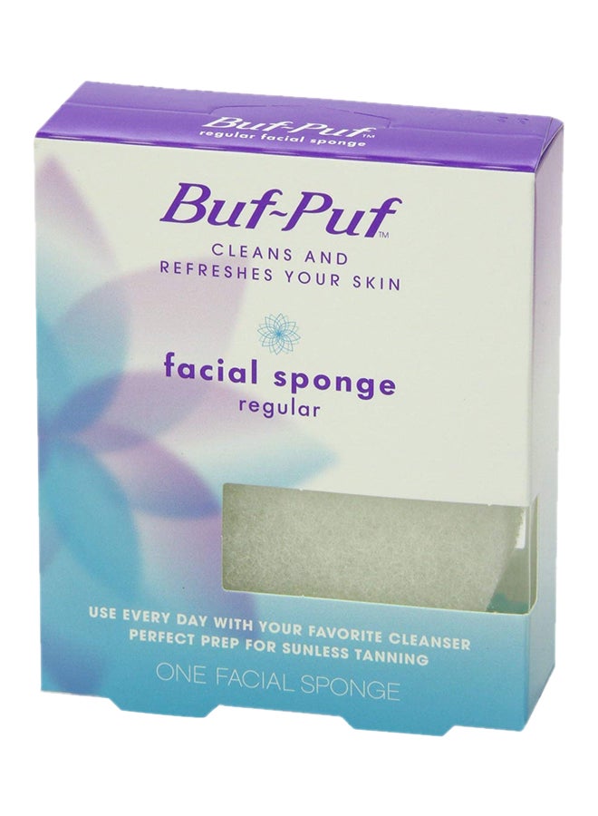 Buf-Puf Pack Of 5 Regular Facial Sponge White 10x6x6inch 