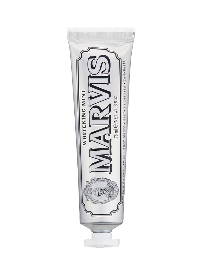 Marvis Whitening Mint Toothpaste Silver 4.330708657X1.574803148X1.574803148inch