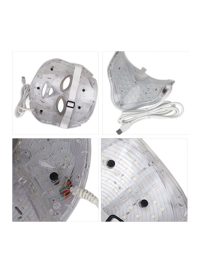 آلة قناع الوجه بإضاءة LED مكونة من 7 ألوان أبيض/أسود 7.87  x7.87  x9.84بوصة - Image 3