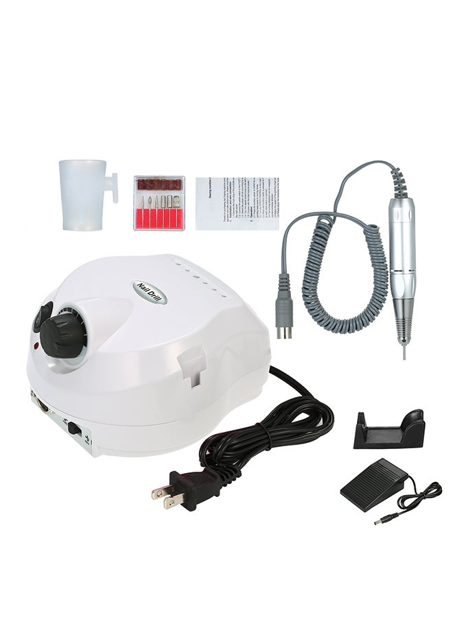 Generic Professional Electric Nail Manicure Pedicure Drill Machine White 