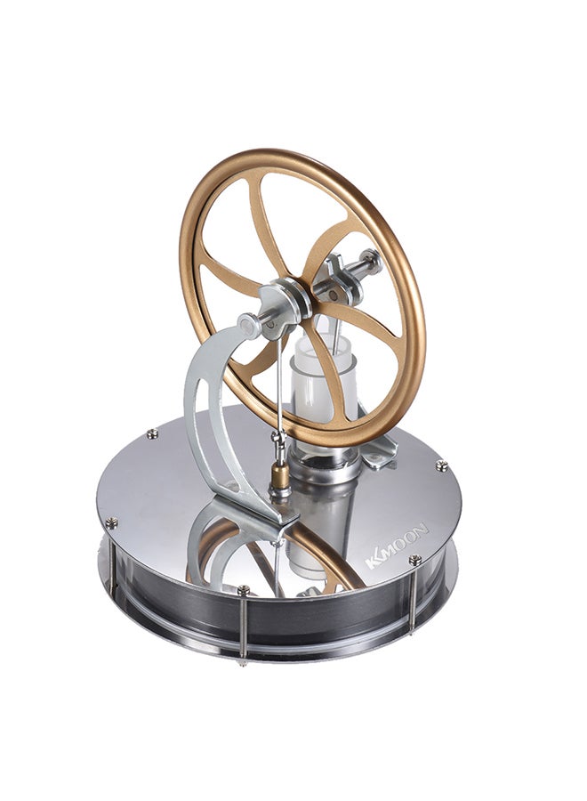 KKmoon Low Temperature Stirling Engine Motor Model Education toy DIY Kit Gold 17.3 x 9.5 x 11cm
