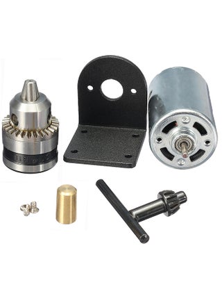 Lathe Press 555 Motor With Miniature Hand Drill Chuck and Mounting Bracket DIY tool Set Multicolour 13 x 8 x 10cm - v1580234628/N33990092A_1