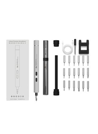 Portable Rechargeable Lithium Precision Screw Driver White 17 x 2 x 6cm - v1580234649/N33990166A_1
