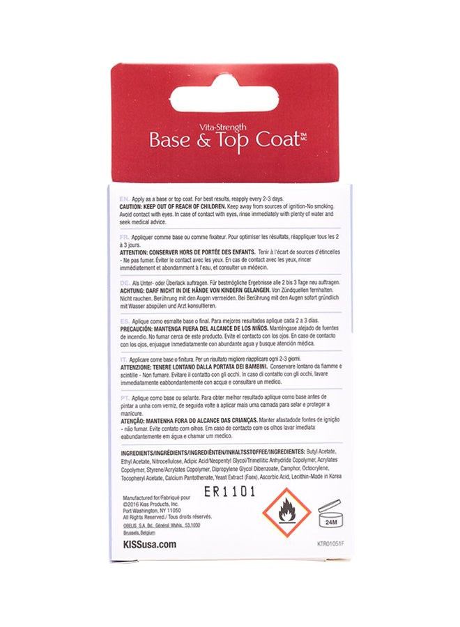 KISS - Vita Strength Base And Top Coat Clear - Image 1