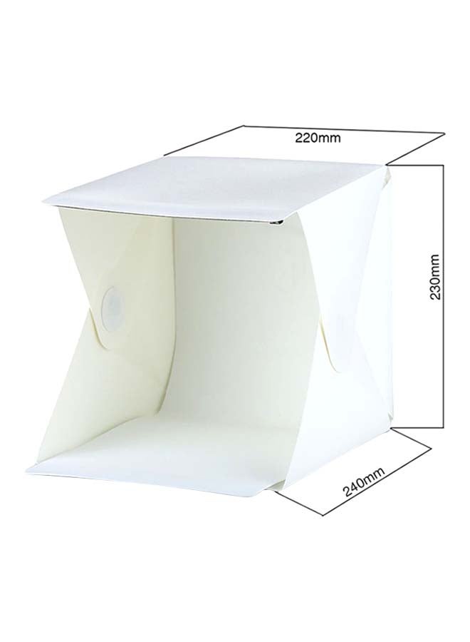 Generic - Portable Foldable Mini Photo Studio Mini Photography Studio With LED Lights White - Image 1
