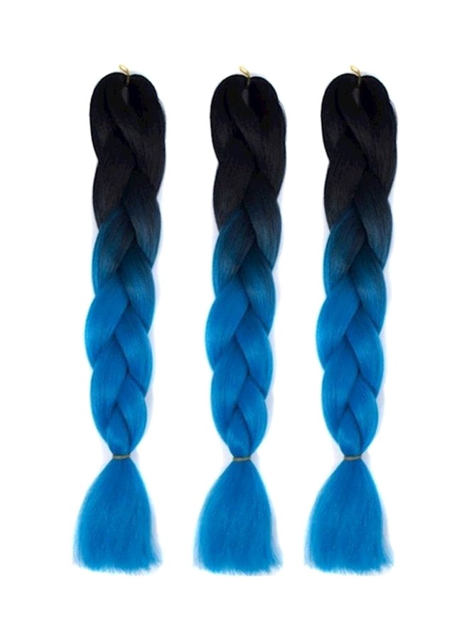 3 Piece Braiding Synthetic Hair Extensions Wig Set Multi Color