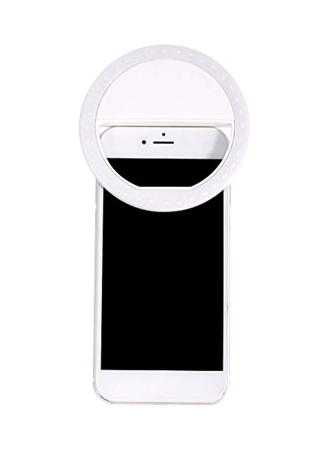 SG-11 Mini Rechargeable Phone LED Selfie Lamp Ring Light White