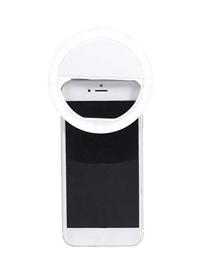 SG-11 Mini Rechargeable Phone LED Selfie Lamp Ring Light White