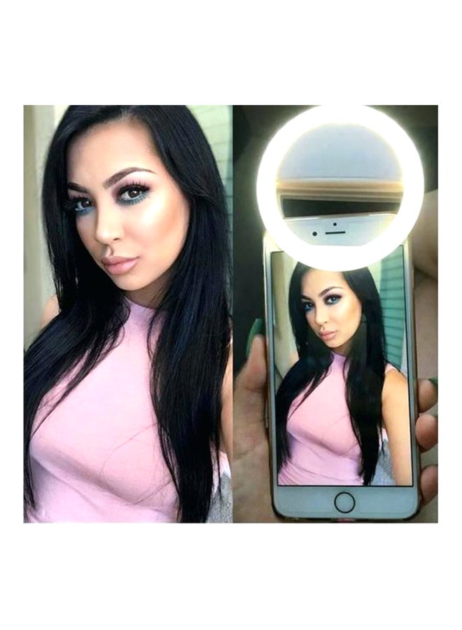 Generic SG-11 Mini Rechargeable Phone LED Selfie Lamp Ring Light Black/Grey  - Image 3