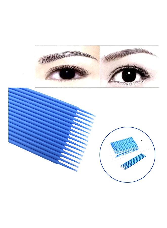 CABINA HOME - 100-Piece Micro Disposable Eyelash Extension Brush Set Blue - Image 1