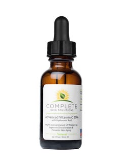 Complete Skin Solutions Advanced Vitamin C Serum 20% With Ferulic Hyaluronic Acid Highly Concentrated Anti Aging Formula For Discoloration Rejuvenation & Brightness Smooth Wrinkles 30ml  - Image 3