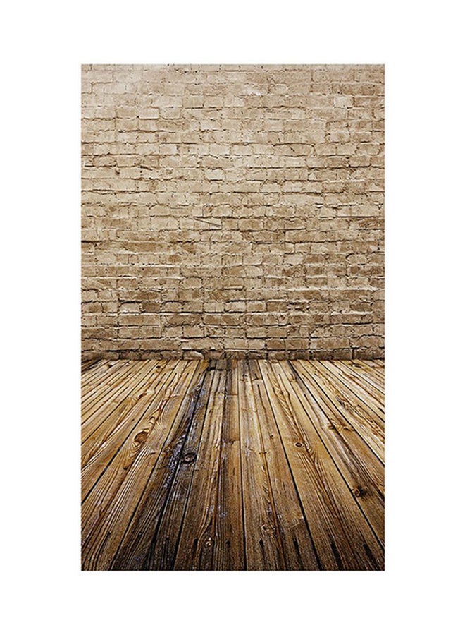 docooler - Brick Wall Wood Floor Pattern Studio Background Multicolour - Image 1