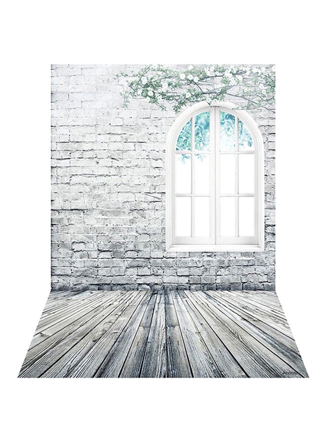 ANDOER - Flower Window Home Wooden Floor Pattern Portrait Studio Background Multicolour - Image 1