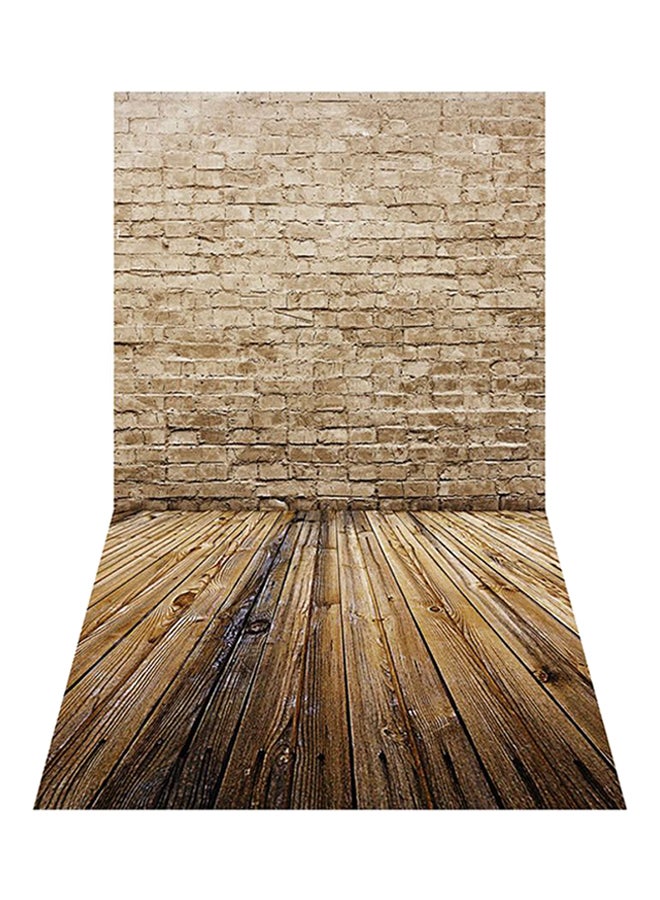docooler - Brick Wall Wood Floor Pattern Studio Background Multicolour - Image 1