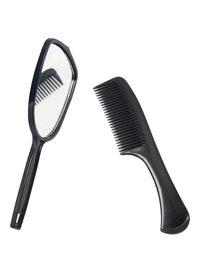 سيلفتك طقم فرشاة تدليك مكون من 5 قطع مزود بحامل ومرآة أسود/أحمر - Image 3