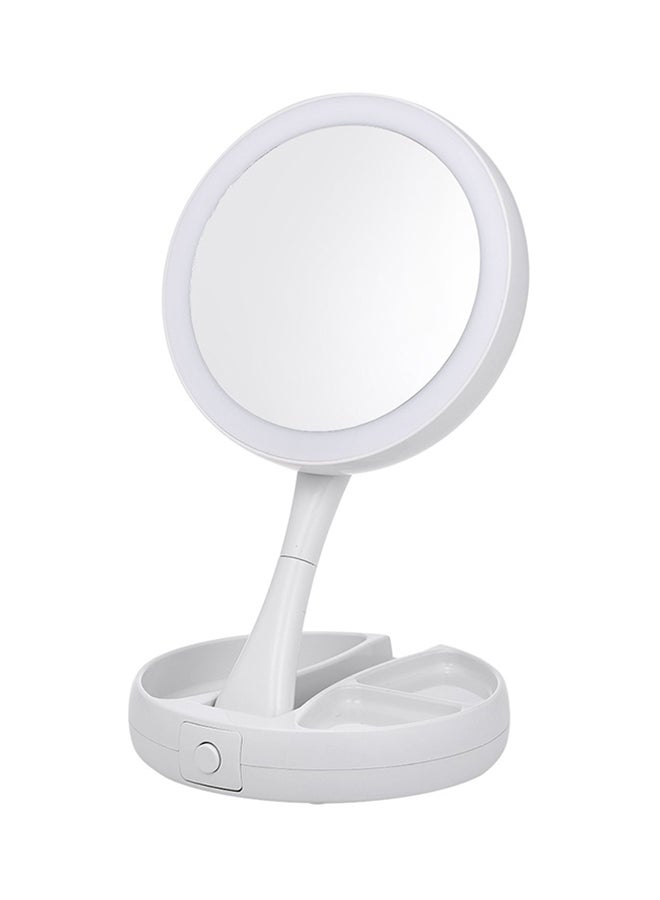LED Tri-Fold Magnifying Mirror White - Image 2