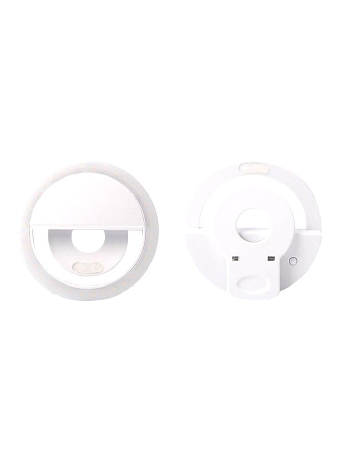 Generic Led Ring Selfie Flash Light For Smartphone White  - Image 2