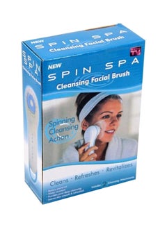 Spin Spa Cleansing Facial Brush White/Blue  - Image 2