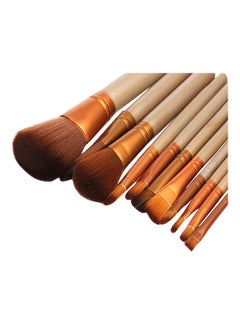 NAKED3 12-Piece Goat Hair Brush Set Brown  - Image 3