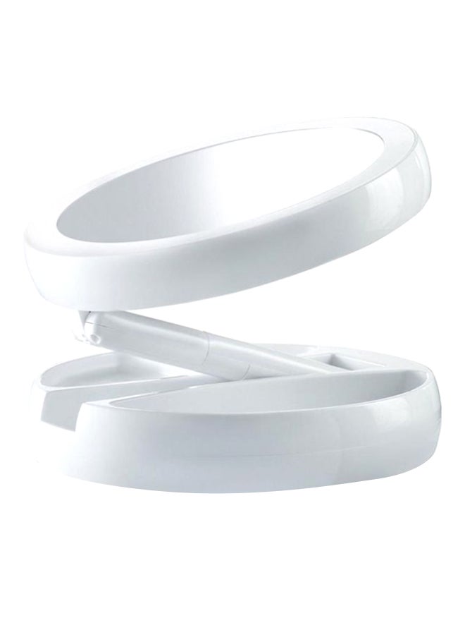Generic - My Fold Away Makeup Mirror With LED Lights White/Silver - Image 1
