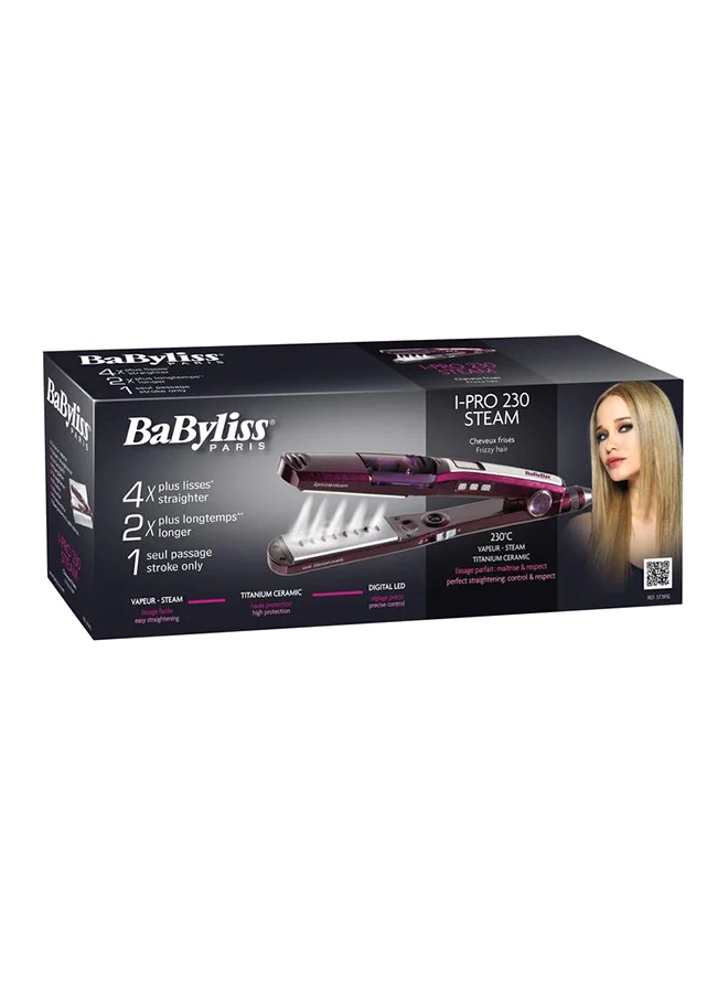 babyliss Hair Straightener I Pro 230 Steam | Wet and Dry Hair Straightener | Nano Titanium Ceramic Coating | I-Temperature Technology, 360° Surround Steam