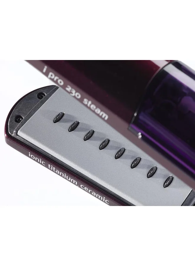 babyliss Hair Straightener I Pro 230 Steam | Wet and Dry Hair Straightener | Nano Titanium Ceramic Coating | I-Temperature Technology, 360° Surround Steam Purple