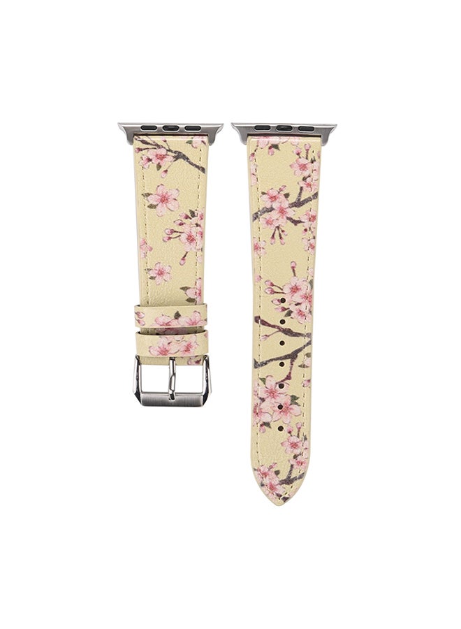 باند بديل لساعة أبل ووتش سيريز 3/ 2/ 1 مقاس 42 مم أصفر