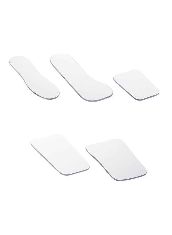 5-Piece Double Side Dental Mirror Set Silver - Image 1