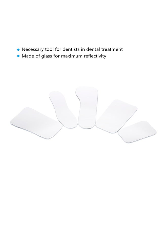 5-Piece Double Side Dental Mirror Set Silver - Image 5