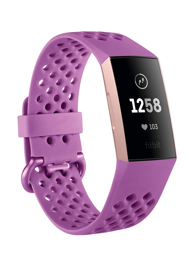 Fitbit Charge 3 Advanced Health And Fitness Tracker Berry/Rose Gold  - Image 1