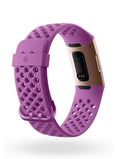 Fitbit Charge 3 Advanced Health And Fitness Tracker Berry/Rose Gold  - Image 2