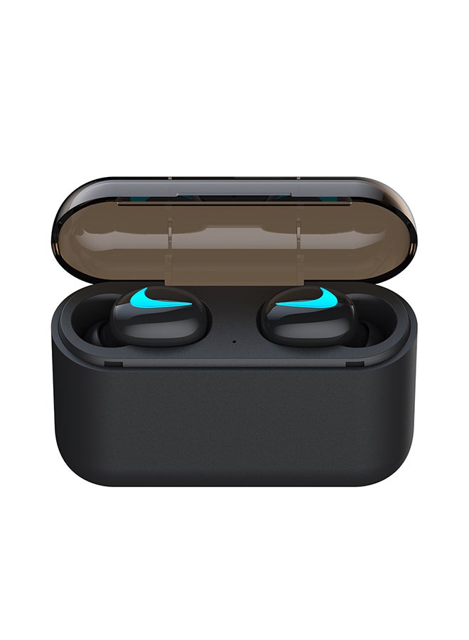 IPX5 Waterproof Wireless Headphones With Charging Case Black - Image 1