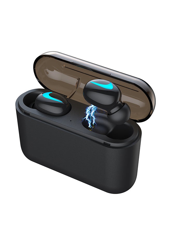 IPX5 Waterproof Wireless Headphones With Charging Case Black - Image 3