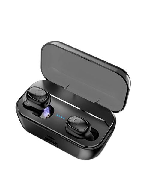 Bluetooth 5.0 TWS Wireless Earbuds With Dual Mic And Charging Box Black