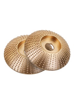Generic 2-Piece Wood Grinding Wheel Gold 15*8*15cm 