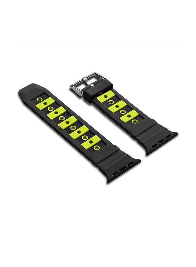 Replacement Band for Apple Watch Series 3 / 2 / 1 38mm Black/Yellow