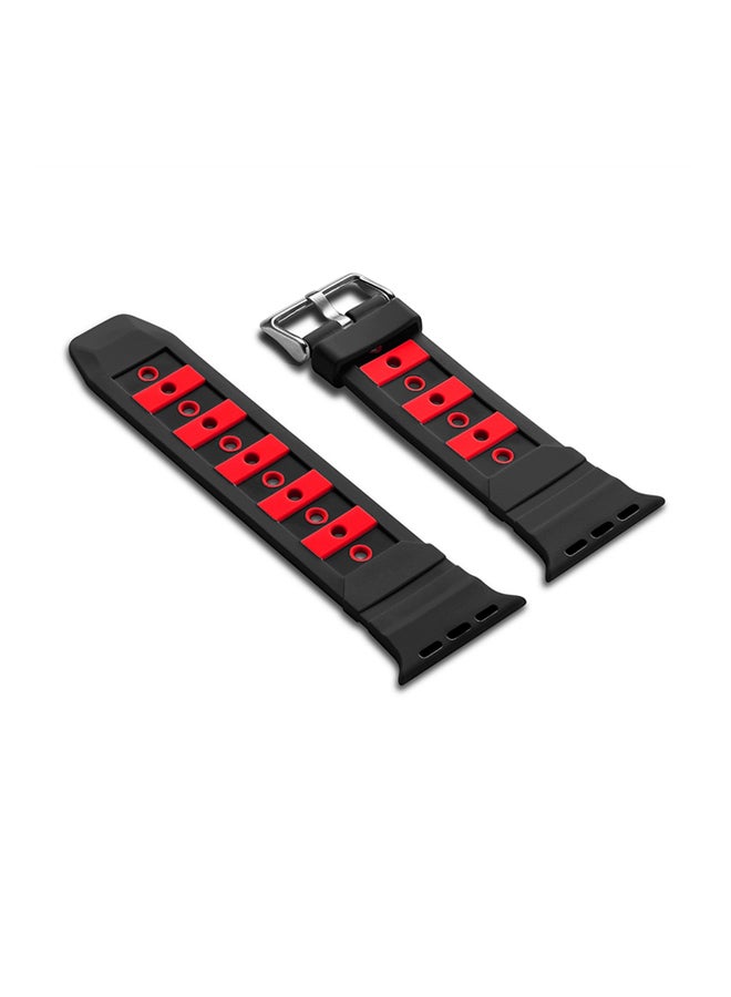 Replacement Band for Apple Watch Series 3 / 2 / 1 38mm Black/Red