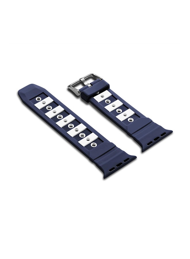 Replacement Band for Apple Watch Series 3 / 2 / 1 38mm White/Blue