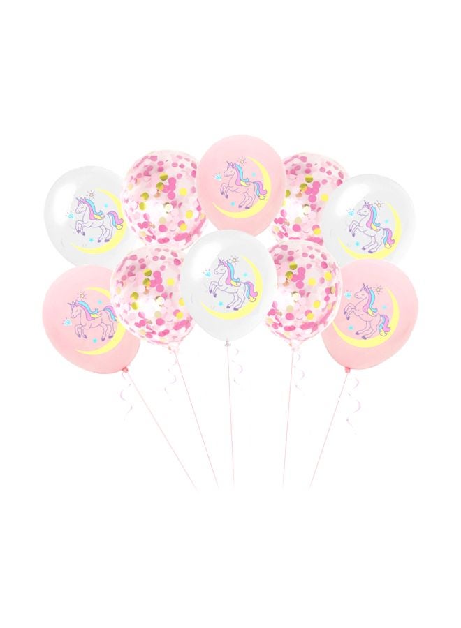 SAPU 10-Piece Unicorn Printed Balloon Set 20cm - Image 1