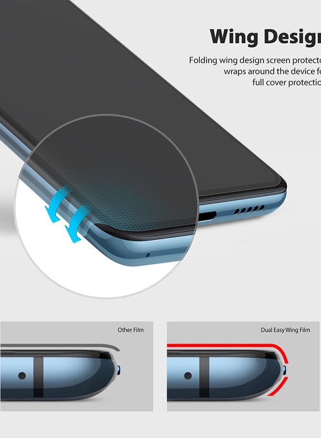 Ringke Pack of 2 Dual Easy Wing Full Coverage Screen Protector For OnePlus 7T Clear - Image 3