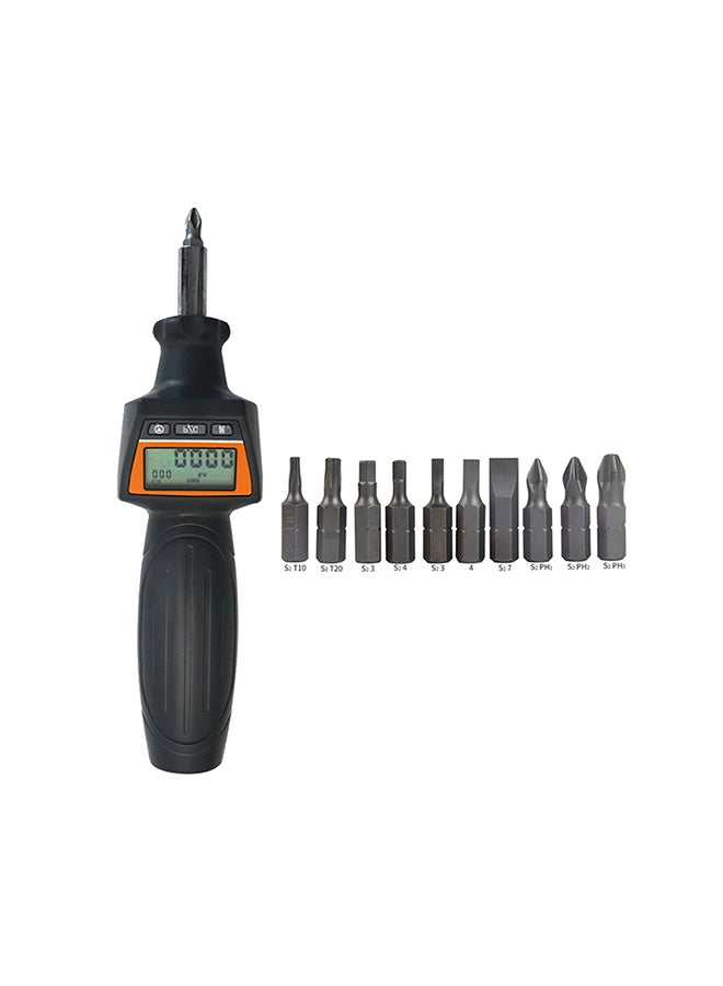 ENS-8 1/4" Mini Digital torque Screwdriver With Buzzer and LED Flash Alarm Orange 22*6*10centimeter - Image 1