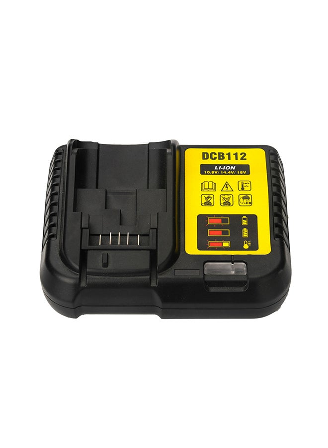 DCB112 Replacement Li-Ion Battery Charger For Dewalt 12V 14.4V 18V Lithium Cells Multicolour 18x9x14cm  - Image 2